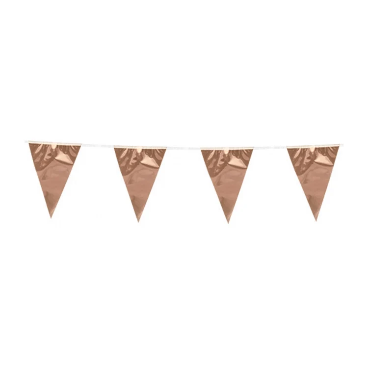 Vlaggenlijn 10 meter Metallic rosé