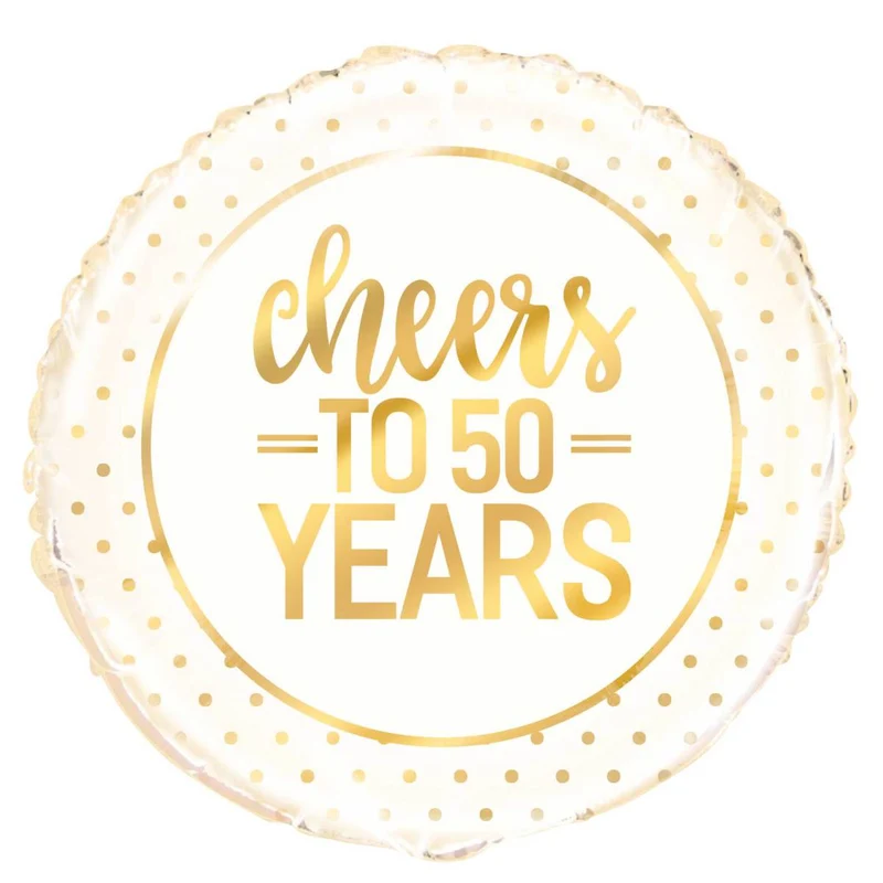 Folieballon Zilver Cheers 50 Years S40