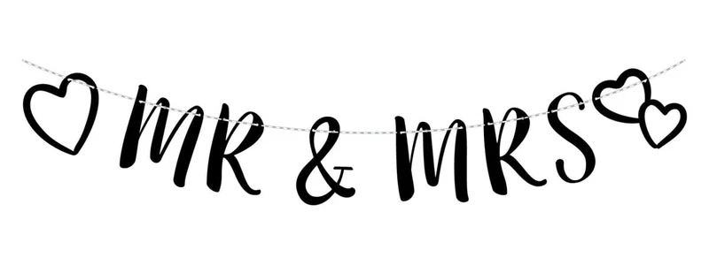 Letterslinger DIY huwelijk 20cm