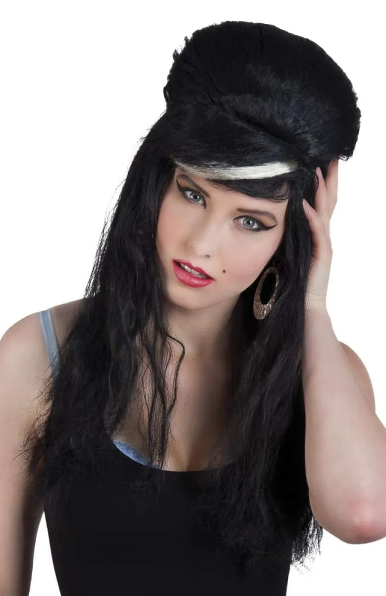 Pruik ''Rebel'' Amy - zwart