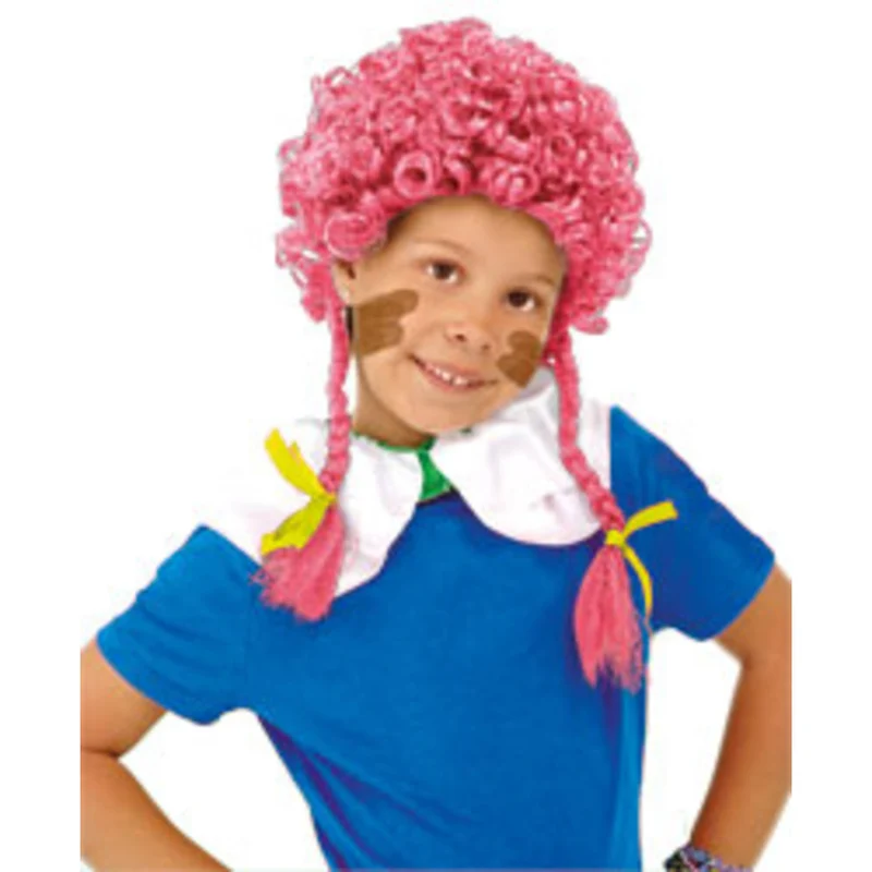 Pruik Piet Vlechtjes Roze
