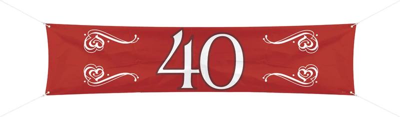 Banier Jubileum 40 Jaar 180x40cm