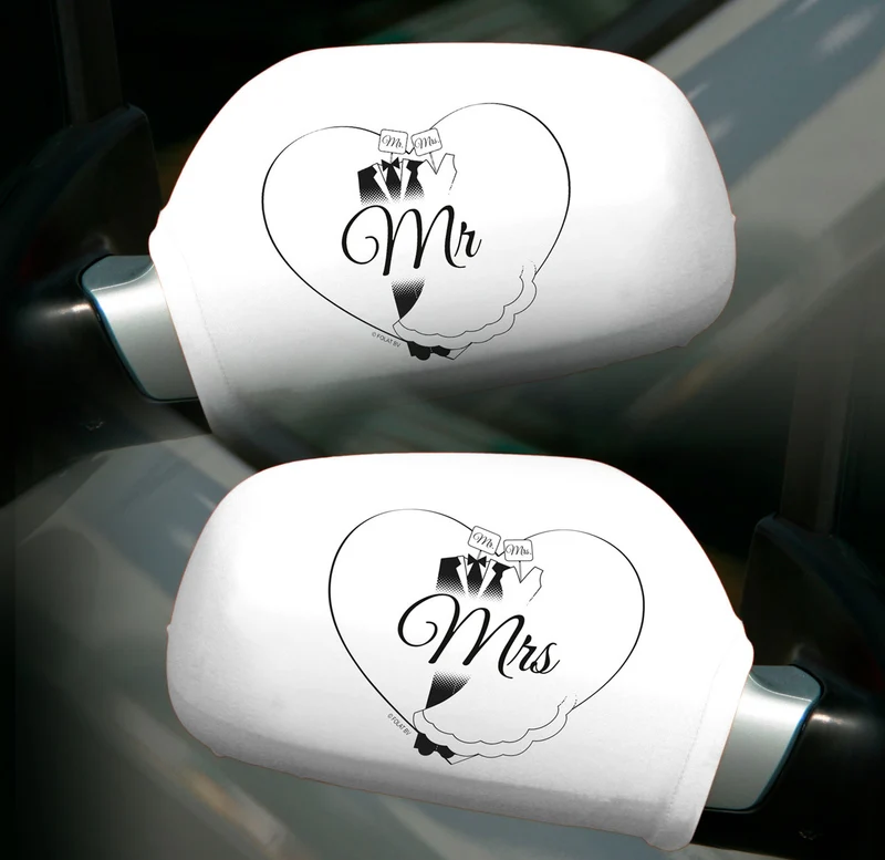 Autospiegelhoezen Mr. & Mrs./2stk