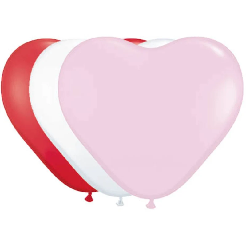 Hartballonnen latex gemengde kleuren 8st