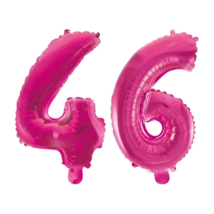 Folieballon 46 jaar roze 86cm