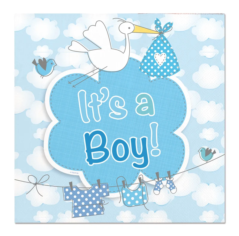 Servetten it's a boy - girl 25x25cm