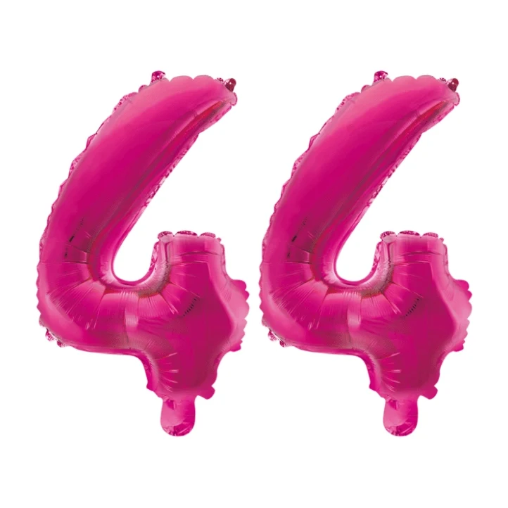 Folieballon 44 jaar roze 86cm