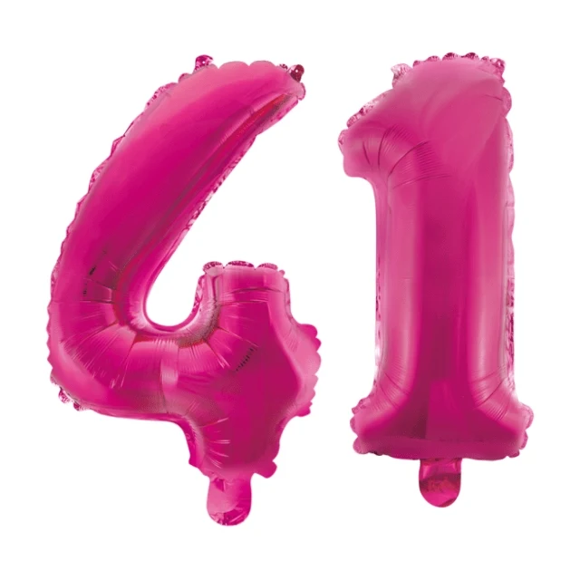Folieballon 41 jaar roze 41cm