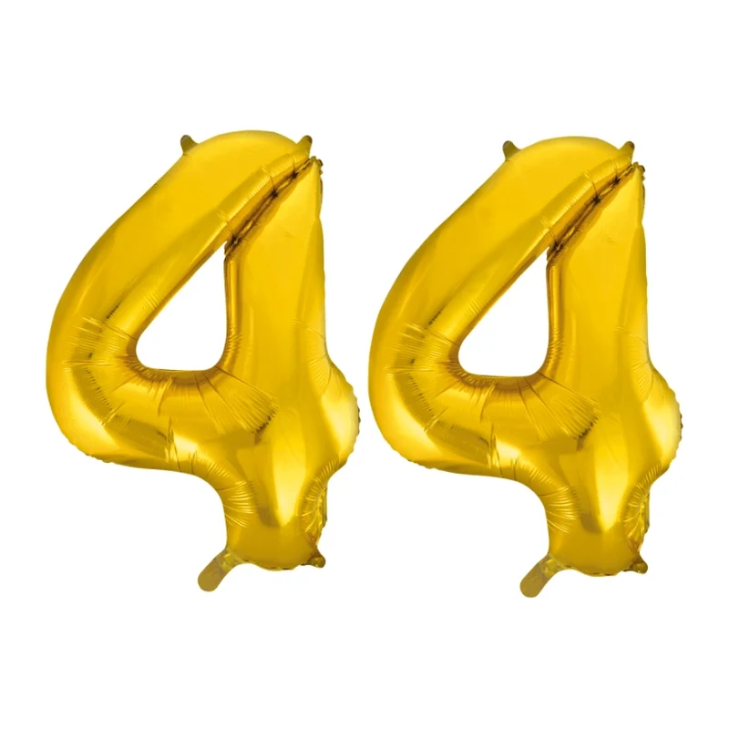 Folieballon 44 jaar Goud 86cm