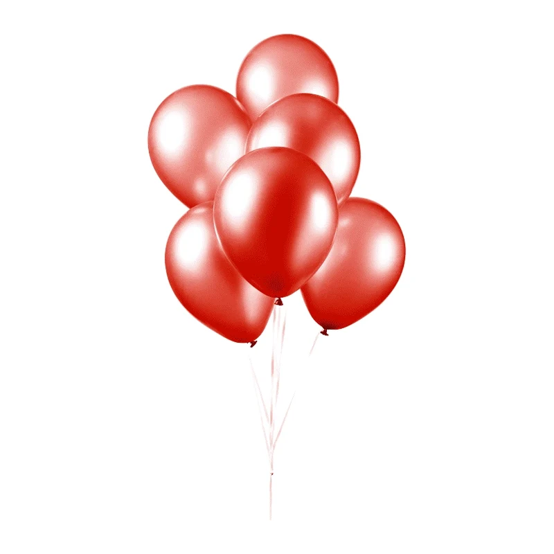 Metallic rode ballonnen 30cm 10 stuks