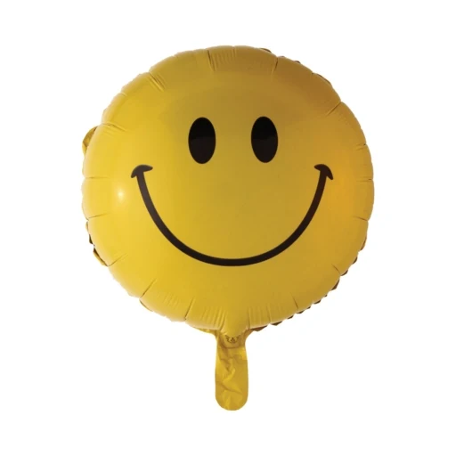 Folieballon Smiley - Geel - 46cm