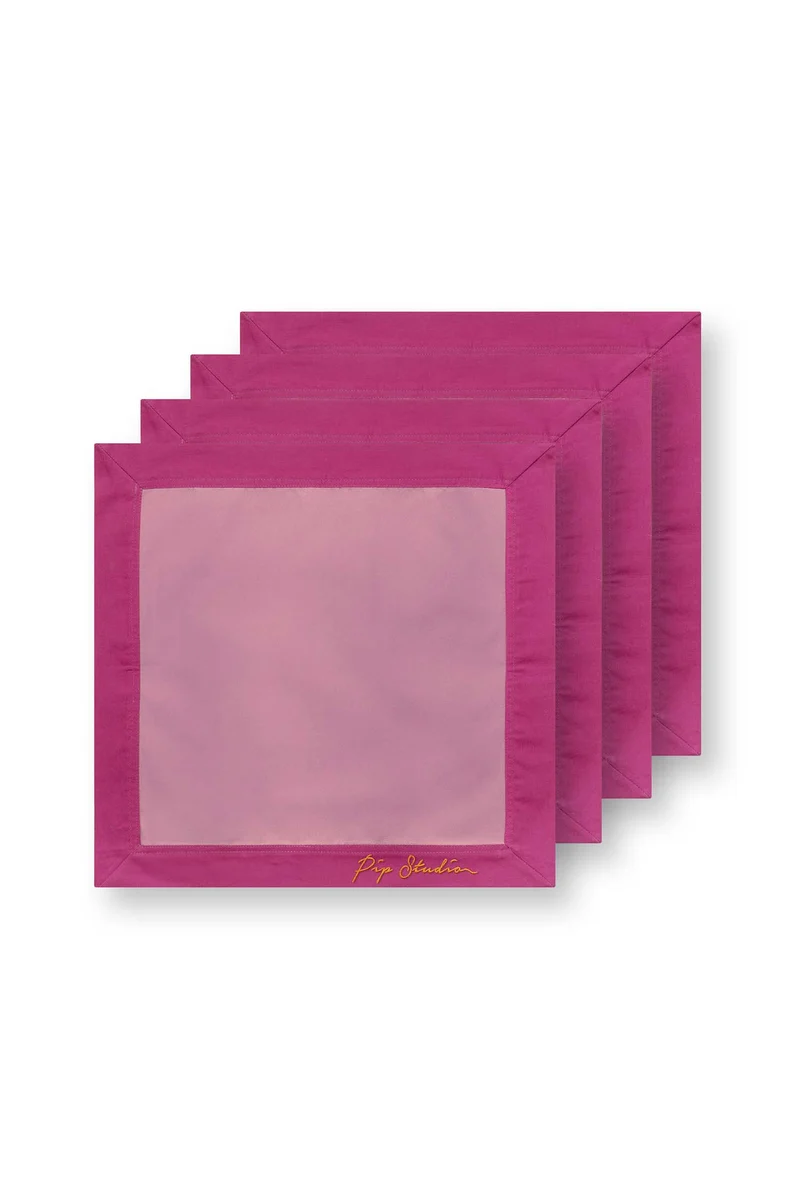 Pip Studio - Deerest Darling Pink - Set van 4 Servetten - 40x40cm