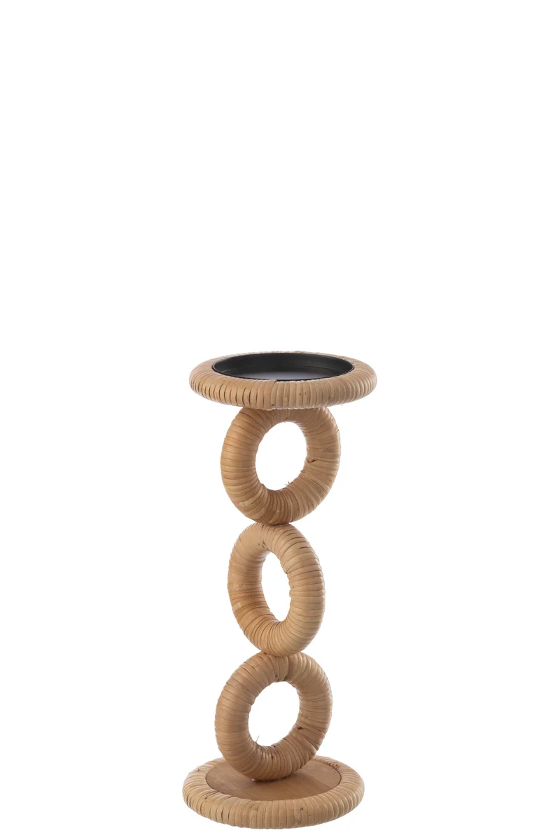 J-Line kaarshouder Ring - hout - naturel - small