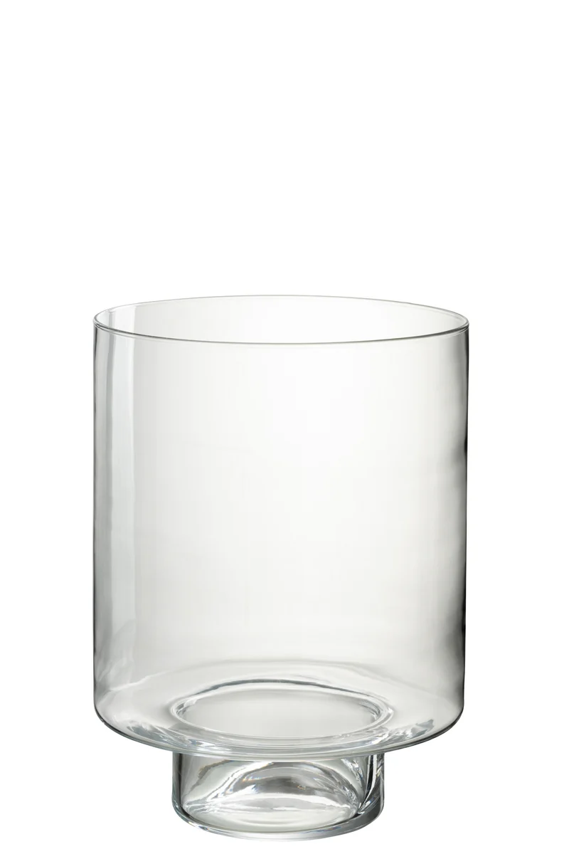 J-Line windlicht Recht - kaarshouder - glas - transparant