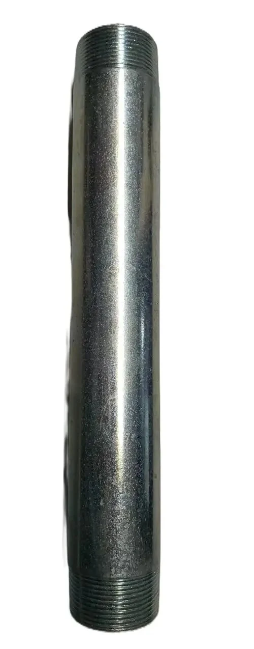 Straight Up Heavy Duty One Piece Rigid Galvanized Conduit Nipple One Point Five By Twelve Inch Full Thread Electrical Raceway Link For Busy Tradesmen And Pro Installers