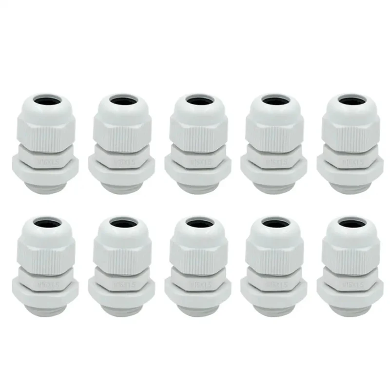 10-Pack M16x1.5 Nylon Cable Gland Connectors With Locknuts Hella Waterproof Polyamide Cable Grip Rock Solid Temperature Resistant Weatherproof Solution For Any Project