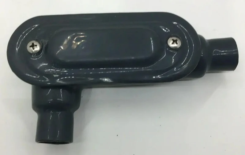 Premium Heavy Duty 1/2 Inch PVC Coated LR Conduit Body Featuring A Rock Solid 90 Degree Bend For Friction Free Wire Routing On Any Pro Job Site Or Weekend Reno Sprint