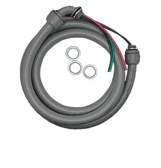 1Pc 3/4 Inch Liquid Tight Conduit Wiring Kit 6 Ft Pre-Wired Bundle With 8 Awg Power Wires And 10Awg Ground 90 Degree Elbow Connector Flexible Assembly Built Like A Tank For Easy Install And Solid Connections