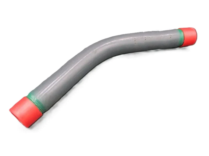 Built Like A Tank 3/4 Inch PVC Coated 45 Degree Conduit Elbow For Electrical Wiring Runs Steel Construction With Corrosion Proof Threading Engineered For Smooth Tight Angle Routing
