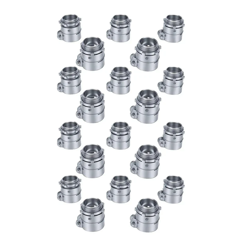 Heavy Duty One Inch Die Cast Zinc Alloy Squeeze Connectors For Electrical Conduit Wiring 20 Pack Rock Solid Bulletproof Hold Fittings No Sweat Setup Top Tier Durability