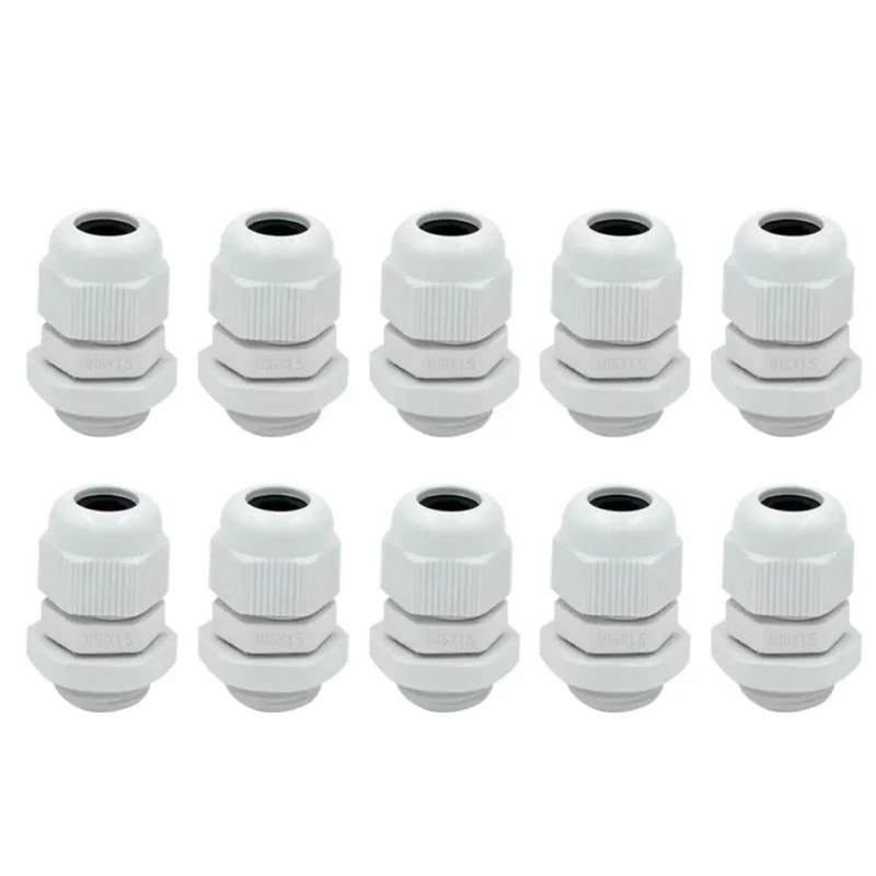 Heavy Duty M16x1.5 Waterproof Cable Glands 10 Pack Rock Solid Polyamide Wire Sealing Cord Grips Built Tough For Tight Electrical Connections And Hella Weatherproof Outdoor Ready