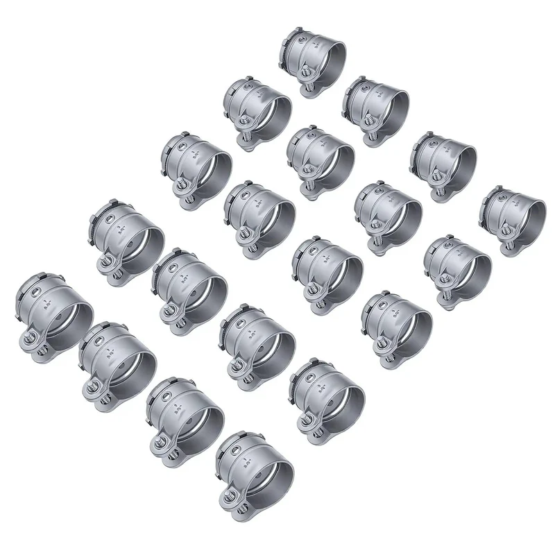 Rock Solid Three Quarter Inch Squeeze Connectors For Flexible Metal Conduit Heavy Duty Zinc Alloy Electrical Wire Fittings Fast Push Install Tight Seal Indoor Wiring Rigs Built Tough For The Trade
