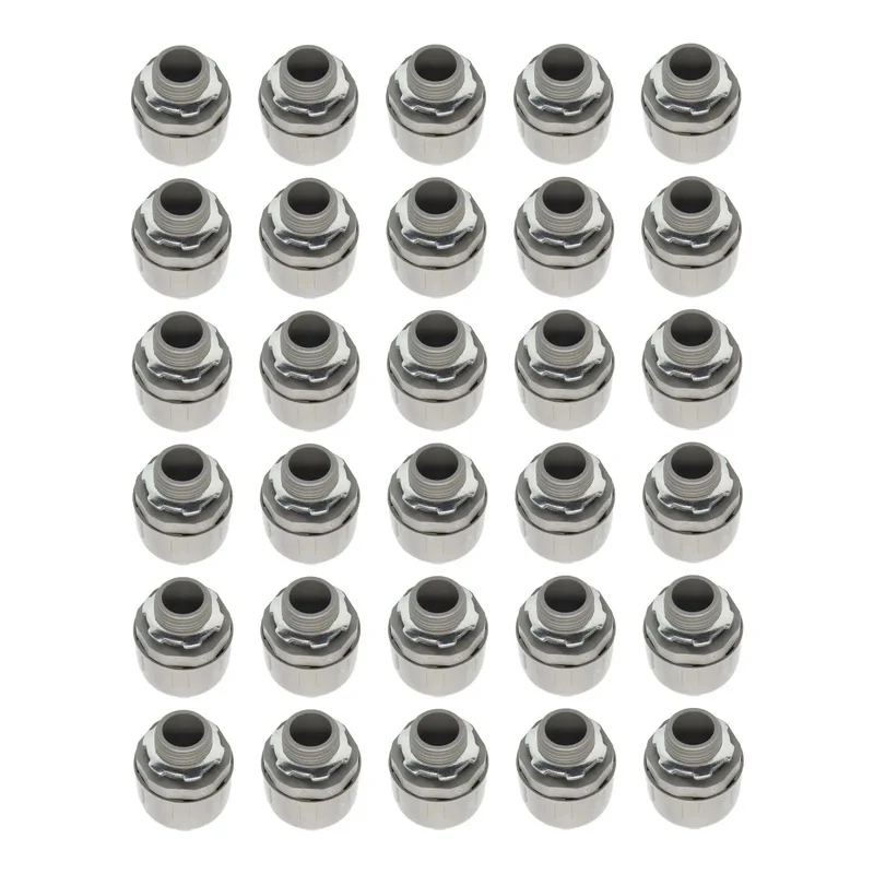 30 Piece Tough As Nails 1/2 Inch Pvc Liquidtight Straight Connectors For Flexible Electrical Conduit With Sure Grip 180 Angled Seal No Sweat Job Site Staple