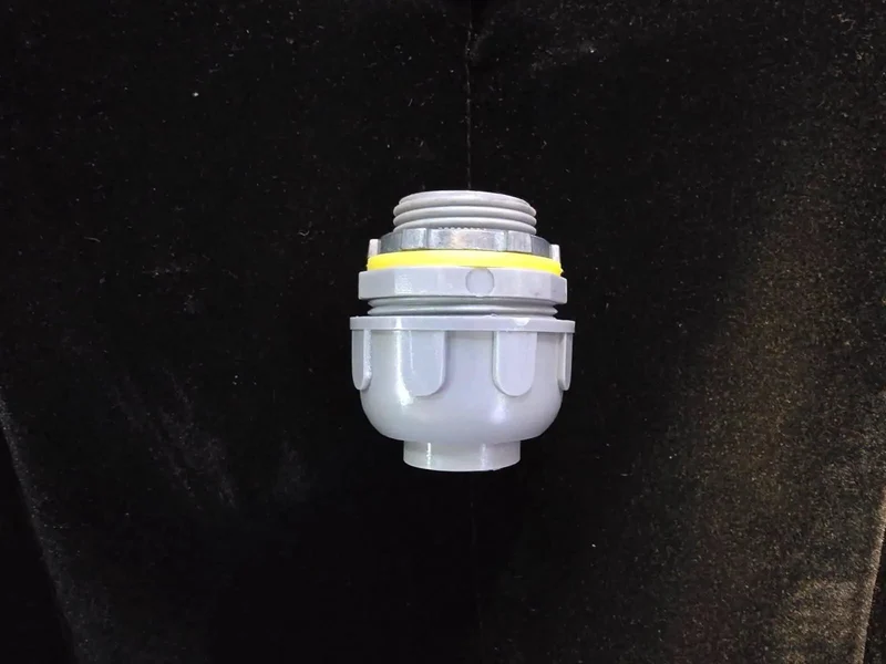 Solid Grip Eight Piece 1 Inch PVC Liquidtight Straight Conduit Fittings For Flexible Electrical Wiring With Steel Locknuts And Tight Seal Gaskets Zero Fuss Setup For Every Tradesman Crew