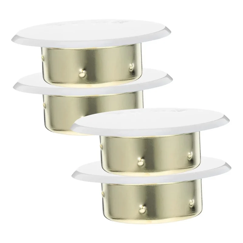 Four Pack Heavy Duty Metal Fire Sprinkler Nozzle Cover Plates Dead Easy Install For Concealed Automatic Sprinkler Systems Top Shelf Decorative Head Shields For Safe Room Guarding
