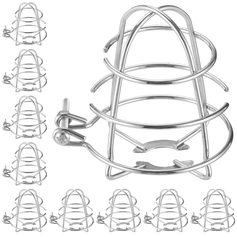 10 Pack Stainless Steel Fire Sprinkler Guard Cages For 1/2 Inch Heads With Rugged Wire Mesh Design For Ceiling Mount Impact Protection Against Ladders And Tools To Keep Your System Bulletproof And Stress Free