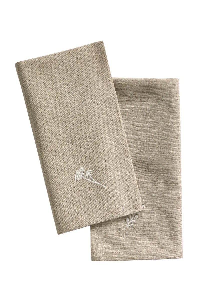 Calma House Servet (set van 2 stuks) Spring - Steenkleur - 45x45