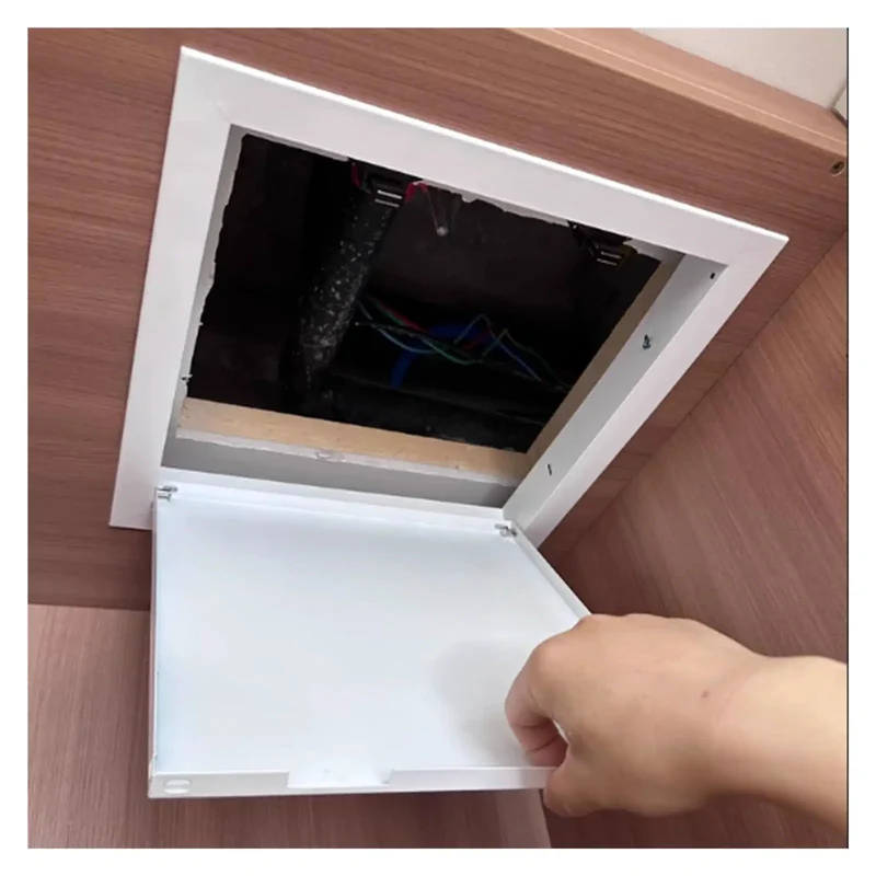 Rock Solid White Aluminum Drywall Access Panel Seamless Crack Resistant Metal Inspection Hatch For Suspended Ceilings Zero Hassle Install Access Door Perfect For Quick Home Fixes And Reno Work