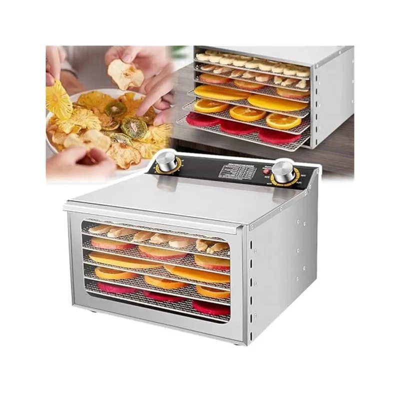 Four Hundred Watt Food Dehydrator With Six Roomy Mesh Trays And Precise Temperature Settings To Dry Beef Jerky Apples And Veggies Easy As Pie While Keeping Your Kitchens Completely Stress Free