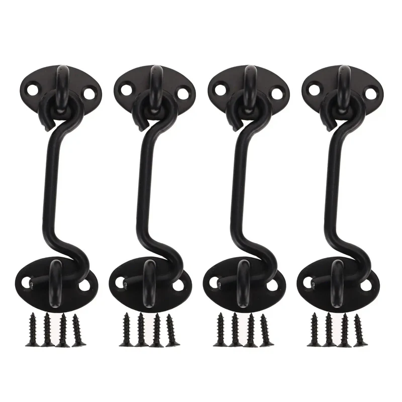 Heavy Duty 16 Pack Barn Door Hook And Eye Latch Kit Tough As Nails Stainless Steel Gate Hasp For Sheds Cabins And Outbuildings No Fuss Setup Top Notch Locking Action Durable Finish