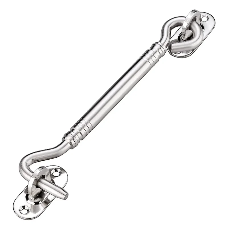 Premium Heavy Duty Stainless Steel Sliding Barn Door Latch With Secure Hook And Eye Lock Featuring Smooth Glide Mechanism And Rock Solid Build For Fences Sheds And Outdoor Security Gates