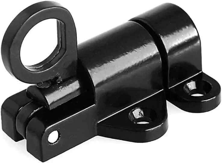 Tough As Nails Aluminum Spring Loaded Sliding Door Lock Latch With Rock Solid Grip And Pull Ring Bounce Automatic Gate Bolt Plus Window Safety Hasp For Home Interior Exterior Doors Easy Install Sturdy Secure Hardware Setup