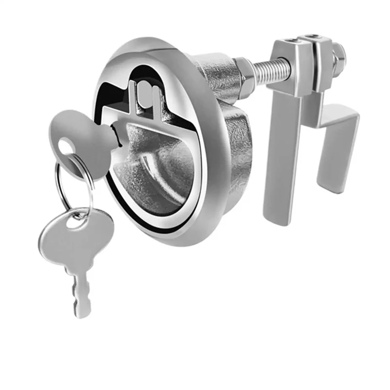 Tough As Nails Stainless Steel Flush Pull Handle With Turning Lock Design Rock Solid Build For Doors And Gates Straightforward Install Grip And Go Daily Home Security