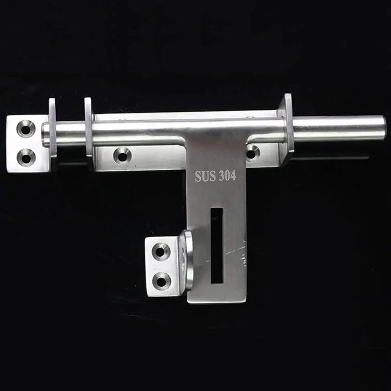 Heavy Duty Stainless Steel Sliding Bolt Door Latch With Zero Drama Install And Rock Solid Body Featuring Smooth Automatic Return Action Left Or Right Mount For Barn Doors Cabinets Silver 170Mm Size