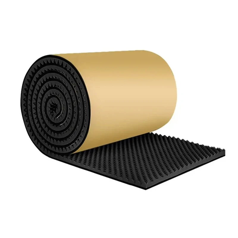 Heavy Duty Self Adhesive Acoustic Foam Rolls With Egg Crate Design For Killer Soundproofing And Dead Quiet Room Vibes High Density Marine Grade Sound Absorbing Wall Panels In Black For Home Studios And Creative Workspaces