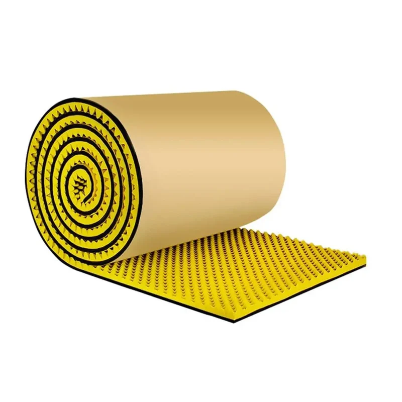 Top Shelf Marine Grade Self Adhesive Acoustic Foam Roll Egg Crate Soundproof Wall Panels High Density Noise Blocking Home Studio Sheets Yellow 1M For Your Spot