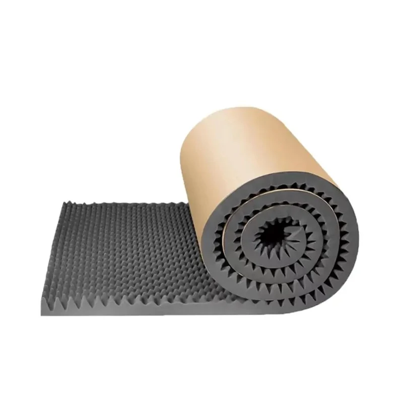 Premium Self Adhesive Egg Crate Acoustic Panels For Walls High Density Fireproof Sound Insulation Foam Roll Noise Cancelling Wall Treatment Grey Dope Sound Blocking To Squash Echoes And Keep Your Vibe Crisp