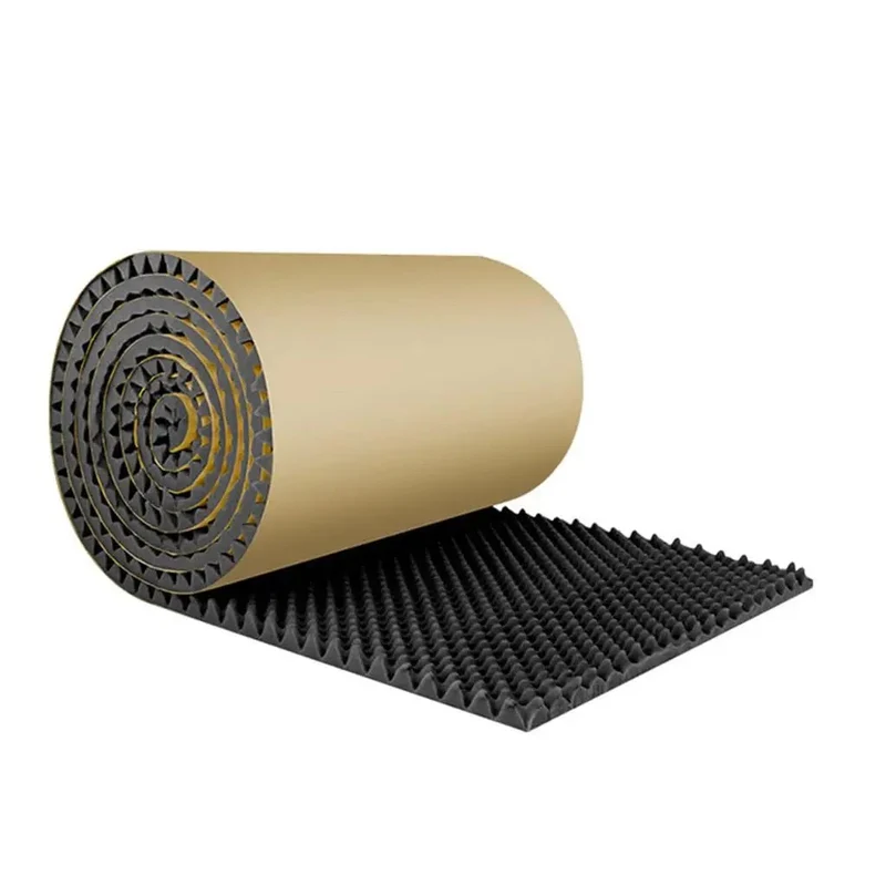 Solid Sound Dampening Egg Crate Foam Roll With Heavy Duty Adhesive Backing Top Shelf Acoustic Wall Panels For Home Studio Upgrade And Instant Noise Block Zero Echo Hassle Design