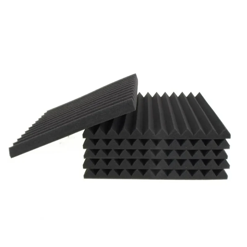 Built Tough Acoustic Foam Panels 6 Pack Soundproof Wedge Tiles Killer Echo Reduction Quick Grip Install Flame Retardant Sound Deadening Acoustic Insulation For Home Studio And Office