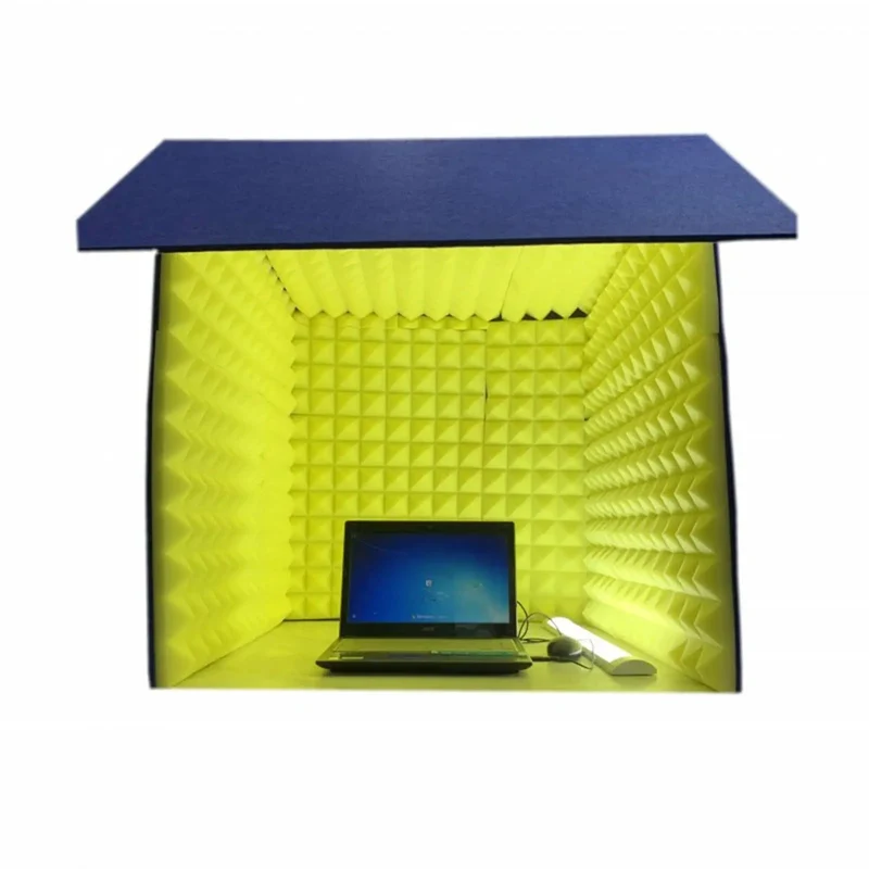 Clean Up Your Desk Setup With This Portable Soundproof Cubicle Wall Featuring Dense Acoustic Foam Panels To Eliminate Room Echoes And Background Hiss For Straight Fire Vocals And Podcast Tracks Anywhere