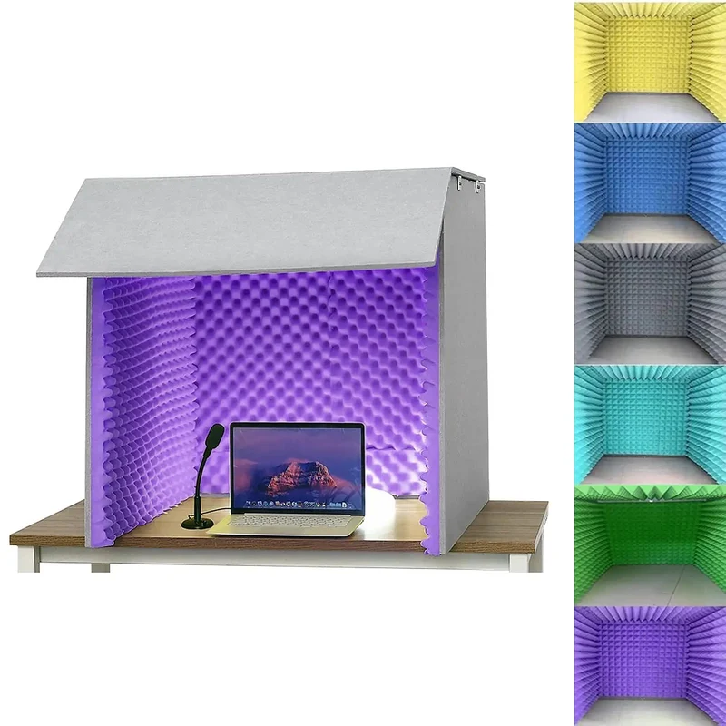 Portable Vocal Booth And Desktop Sound Absorption Shield Serving Up Top Shelf Recording Sessions With Heavy Duty Foam Panels And Pro Grade Noise Blocking For Home Creators