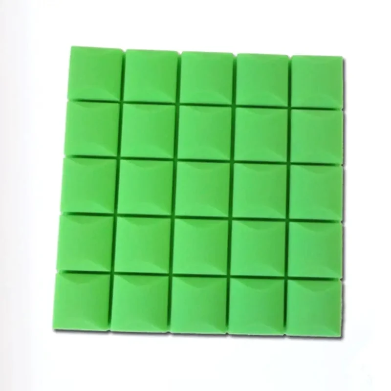 Game Changing Sound Insulation Board Acoustic Foam Panels Studio Wedge Tiles For Wall 12 Pack 19x19x2 Inch Soundproof Wall Panels For Home Office Green High Density Flame Retardant