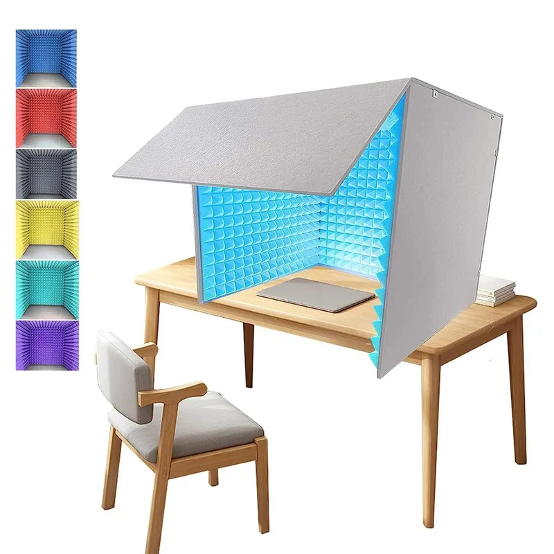 Sick Desk Side Vocal Booth For Clean Recordings And Podcasting Without The Room Bounce Thick Density Sound Dampening Foam Quiet Zone Creator Legit Home Studio Upgrade For Any Workspace