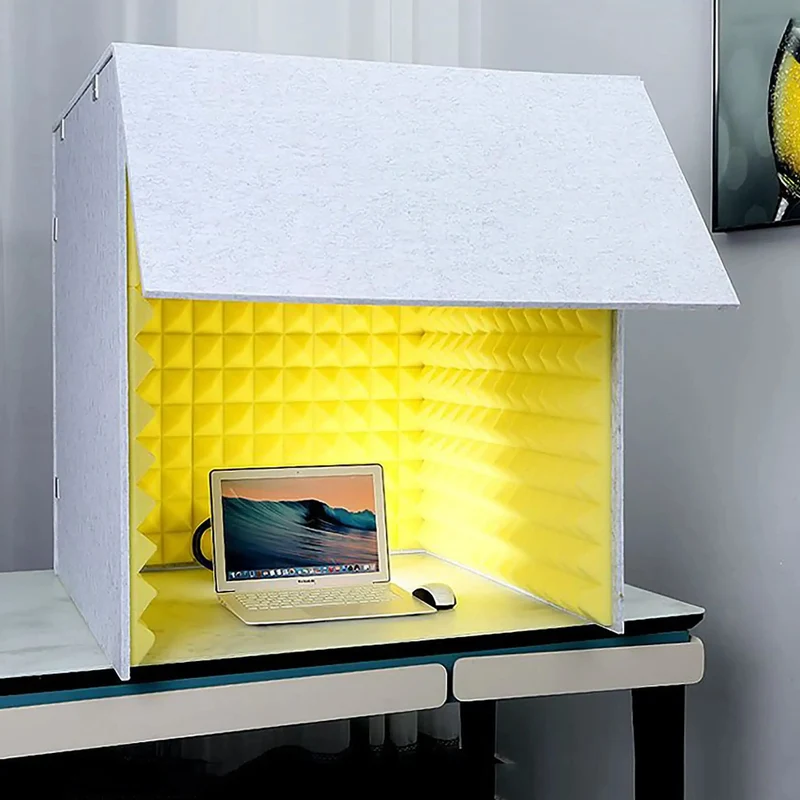 Pro Level Desktop Soundproof Mic Booth With Heavy Duty Polyester Panels And Flame Resistant Acoustic Padding For Podcaster Streamer And Home Studio Noise Blocking Kit That Works Like A Dream