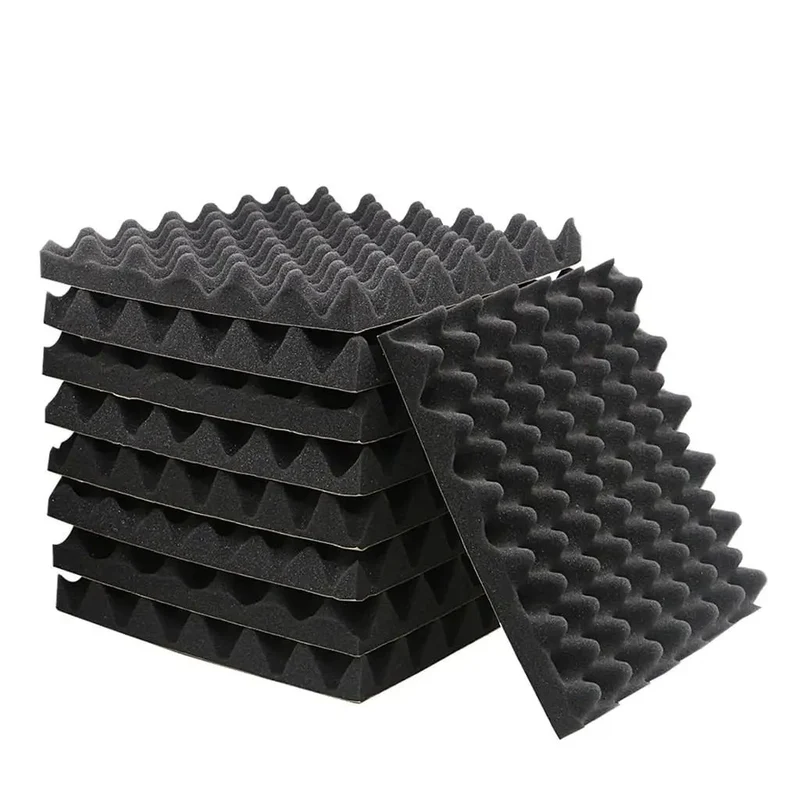 Built Legit Egg Crate Acoustic Foam Panels 9 Piece Set Top Shelf Sound Blocking Wall Padding Flame Retardant Game Changer Noise Reduction Studio And Home Audio Treatments 12 By 12 By 2 Inches