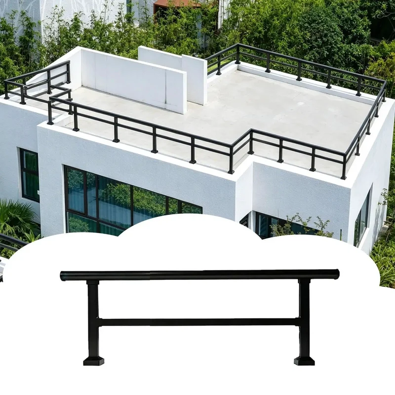 Top Shelf Weatherproof Aluminum Rooftop Deck Railing Kit Easily Raises Low Parapet Walls For Extra Family Privacy And Outdoor Security With Smooth Horizontal Fence Extensions